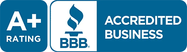 BBB Logo with A+ Rating Castle Hill Duplex Reviews BBB Logo with text saying Accredited Business and an A+ Rating for Austin House Buyer based on Reviews
